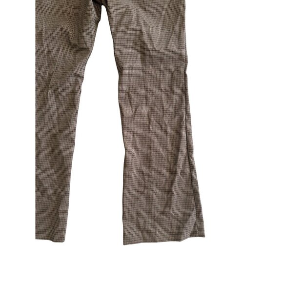 H&M Brown Houndstooth Plaid Wide Leg Pull On Dress Pants Size US 14 NEW NWT - Picture 8 of 10